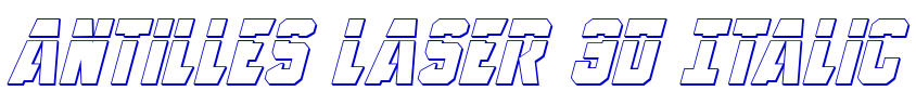 Antilles Laser 3D Italic लिपि